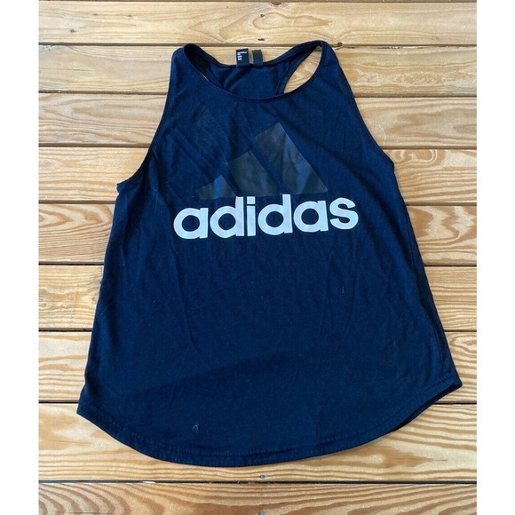 Adidas Racerback Tank Top Size Medium Women’s Black - Picture 1 of 6